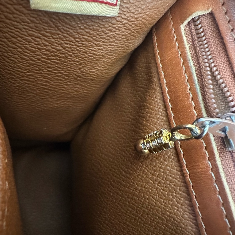 Vintage 1991 Dooney & Bourke AWL Satchel Original Receipt USA Cream Tan Leather - Picture 14 of 14